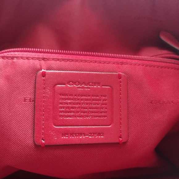 Coach Cream Cherry Print Tote Bag - Picture 8 of 8